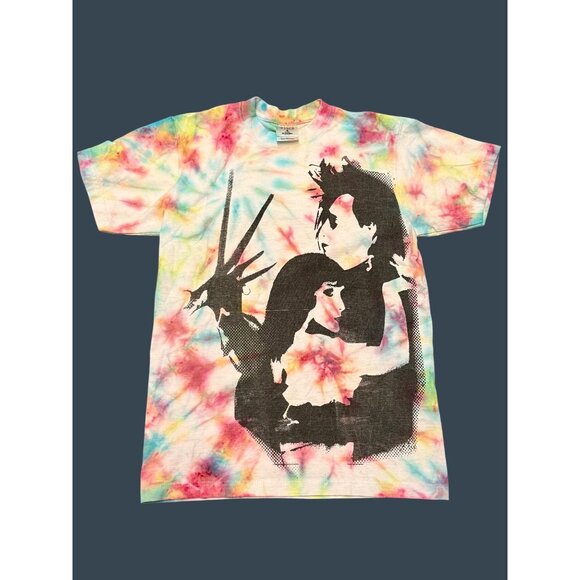 Colorful Tie-Dye Shaka Wear T-Shirt Medium W/ Edward Scissorhands Graphic Print - Picture 1 of 6
